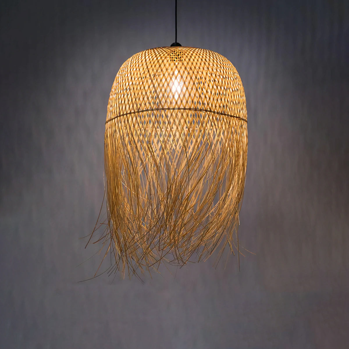 MANILA 00713 Boho Κρεμαστό Φωτιστικό Οροφής με Ντουί 1 x E27 AC 220-240V IP20 - Μπεζ - Μ50 x Π50 x Υ70