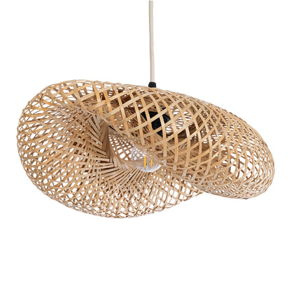 MEXICO 00718 Boho Κρεμαστό Φωτιστικό Οροφής με Ντουί 1 x E27 AC 220-240V IP20 - Μπεζ - Μ40 x Π30 x Υ18