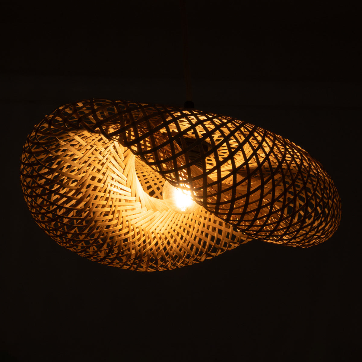 MEXICO 00718 Boho Κρεμαστό Φωτιστικό Οροφής με Ντουί 1 x E27 AC 220-240V IP20 - Μπεζ - Μ40 x Π30 x Υ18