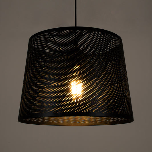 SPARKLE 00733 Μοντέρνο Κρεμαστό Φωτιστικό Οροφής Μονόφωτο 1 x E27 Μαύρο Μεταλλικό Πλέγμα Φ35 x Y26cm