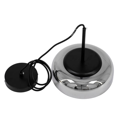 CHARLOTTE 00743 Μοντέρνο Κρεμαστό Φωτιστικό Οροφής Μονόφωτο Φιμέ Γυάλινο Μαύρο Μεταλλικό CREE LED 5W 500lm 180° AC 85-265V Θερμό Λευκό 2700K Φ23 x Υ23cm