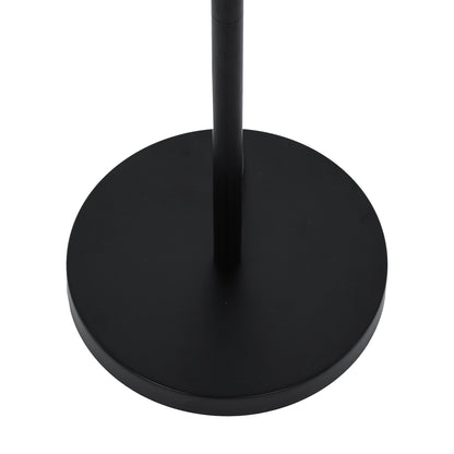 CEDAR 00827 Μοντέρνο Φωτιστικό Δαπέδου Μονόφωτο 1 x E27 Μαύρο Μεταλλικό Καμπάνα με Μαύρο Ύφασμα & Εφέ Ξύλου D40 x H148cm