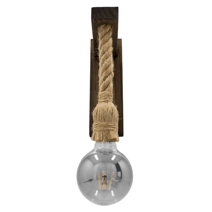 KENSI 00883 Boho Φωτιστικό Τοίχου - Απλίκα με Ντουί 1 x E27 AC 220-240V IP20 - Καφέ & Μπεζ - Μ7 x Π19 x Υ28