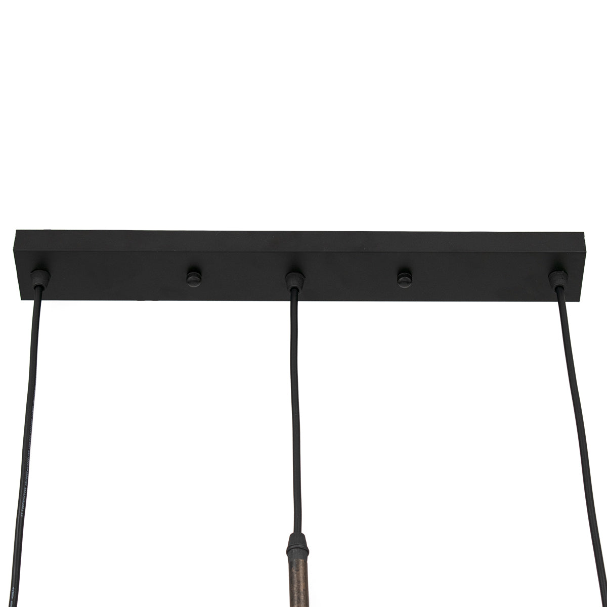 CEBU 00889 ΣΕΤ Vintage Κρεμαστό Φωτιστικό Οροφής Τρίφωτο 3 x E27 Μεταλλικό Ξύλινο Μ55.5 x Π18.5 x Y210cm