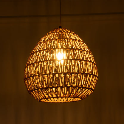 JJENSON 00911 Boho Κρεμαστό Φωτιστικό Οροφής με Ντουί 1 x E27 AC 220-240V IP20 - Μπεζ - Μ35 x Π35 x Υ35