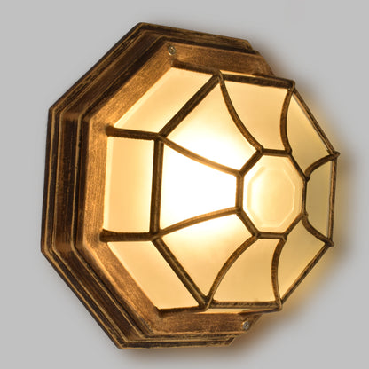 RUBY 00913 Vintage Φωτιστικό Οροφής με Ντουί 1 x E27 AC 220-240V IP20 - Χάλκινο Εφέ Σκουριάς - Μ27 x Π27 x Υ12