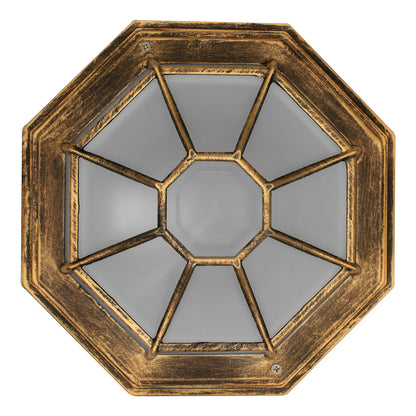 RUBY 00913 Vintage Φωτιστικό Οροφής με Ντουί 1 x E27 AC 220-240V IP20 - Χάλκινο Εφέ Σκουριάς - Μ27 x Π27 x Υ12