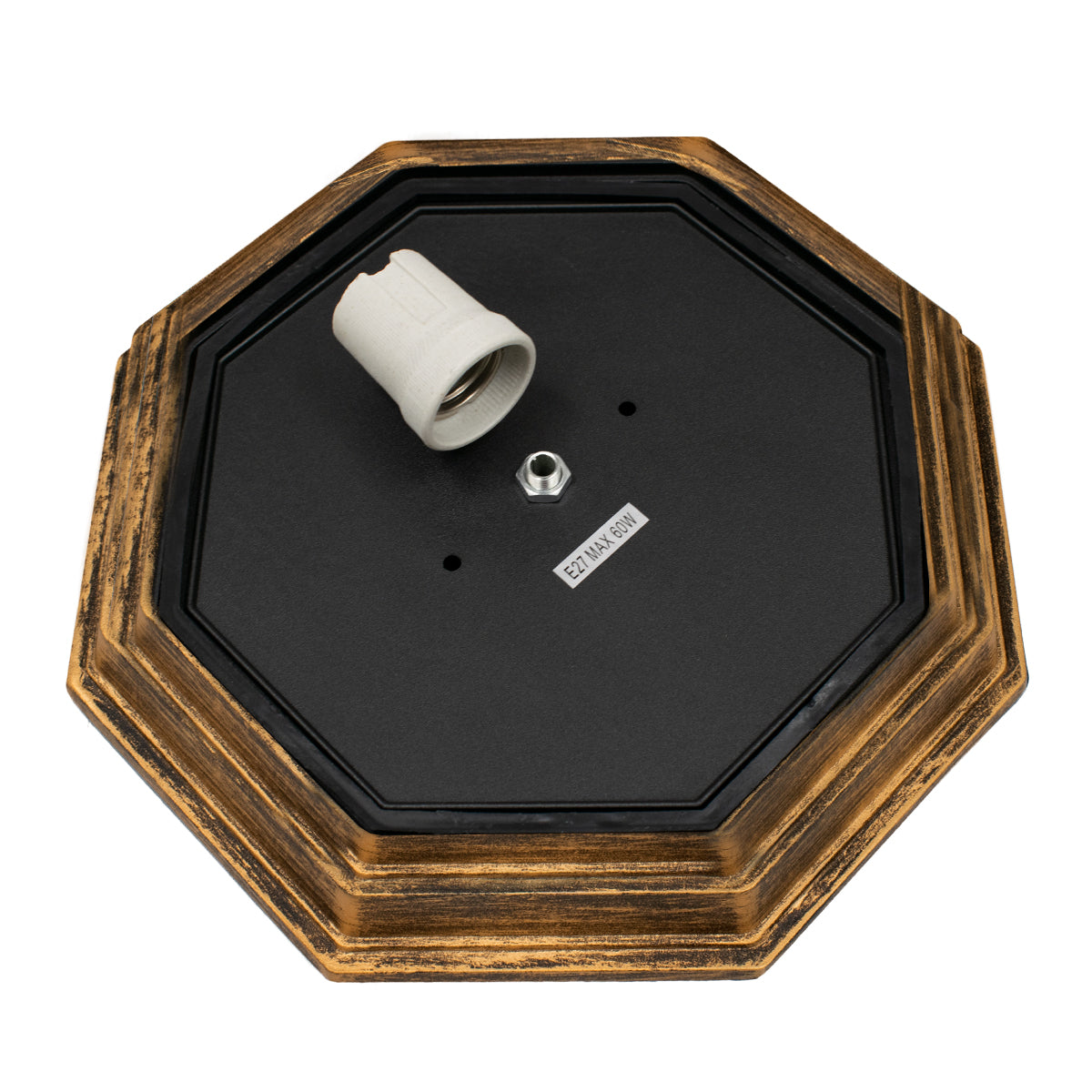 RUBY 00913 Vintage Φωτιστικό Οροφής με Ντουί 1 x E27 AC 220-240V IP20 - Χάλκινο Εφέ Σκουριάς - Μ27 x Π27 x Υ12