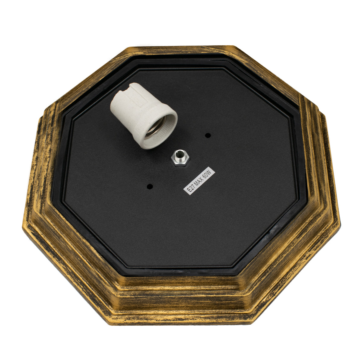 RUBY 00914 Vintage Φωτιστικό Οροφής με Ντουί 1 x E27 AC 220-240V IP20 - Μπρούτζινο Εφέ Σκουριάς - Μ27 x Π27 x Υ12