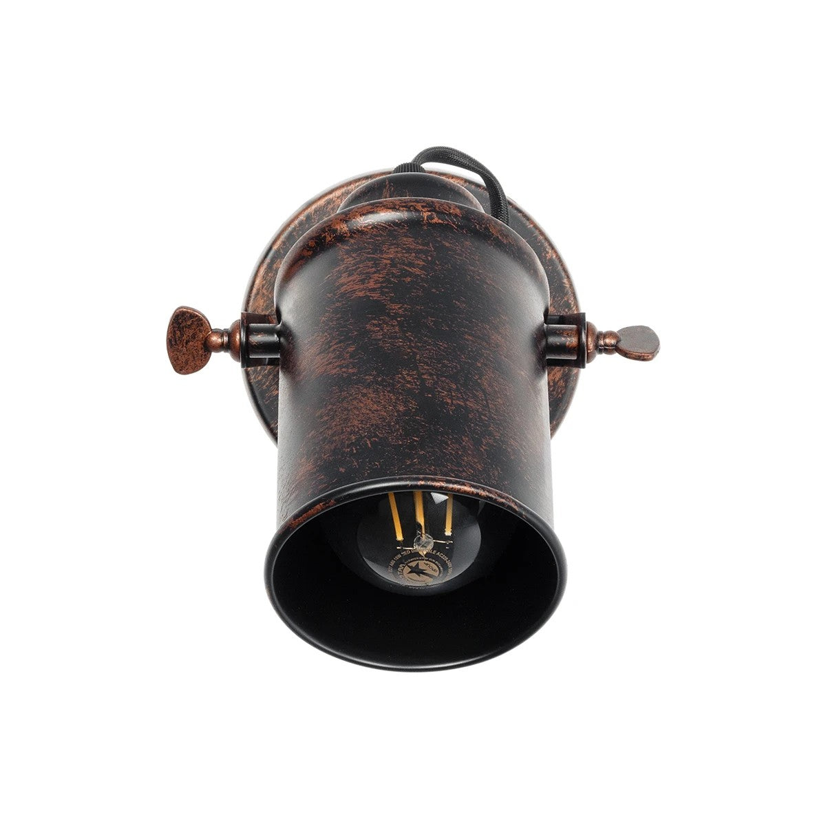 JAKE 00949 Μοντέρνο Φωτιστικό Τοίχου - Απλίκα με Ντουί 1 x E27 AC 220-240V IP20 - Χάλκινο Εφέ Σκουριάς - Μ9 x Π22 x Υ22