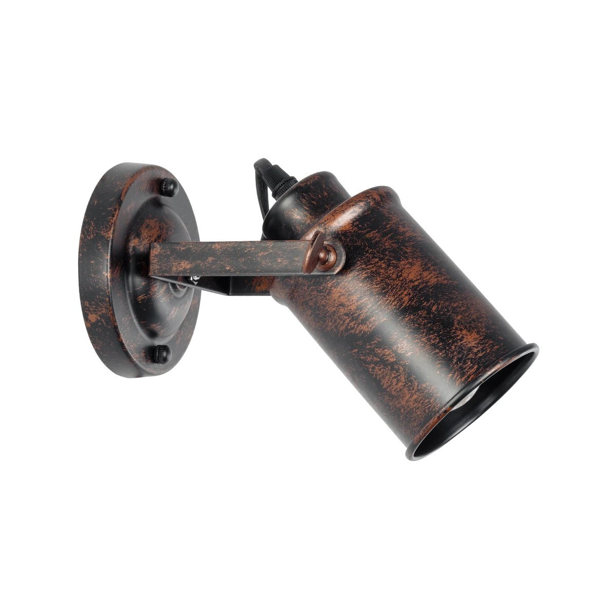 JAKE 00949 Μοντέρνο Φωτιστικό Τοίχου - Απλίκα με Ντουί 1 x E27 AC 220-240V IP20 - Χάλκινο Εφέ Σκουριάς - Μ9 x Π22 x Υ22