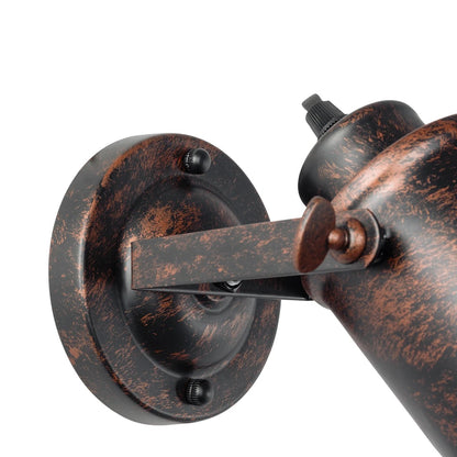JAKE 00949 Μοντέρνο Φωτιστικό Τοίχου - Απλίκα με Ντουί 1 x E27 AC 220-240V IP20 - Χάλκινο Εφέ Σκουριάς - Μ9 x Π22 x Υ22