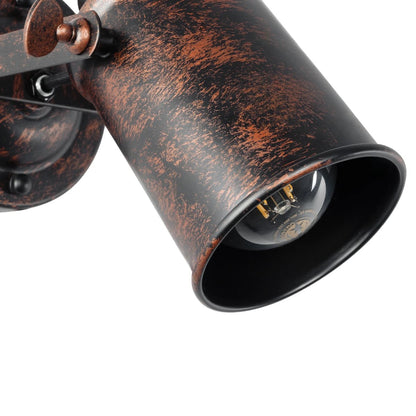 JAKE 00949 Μοντέρνο Φωτιστικό Τοίχου - Απλίκα με Ντουί 1 x E27 AC 220-240V IP20 - Χάλκινο Εφέ Σκουριάς - Μ9 x Π22 x Υ22