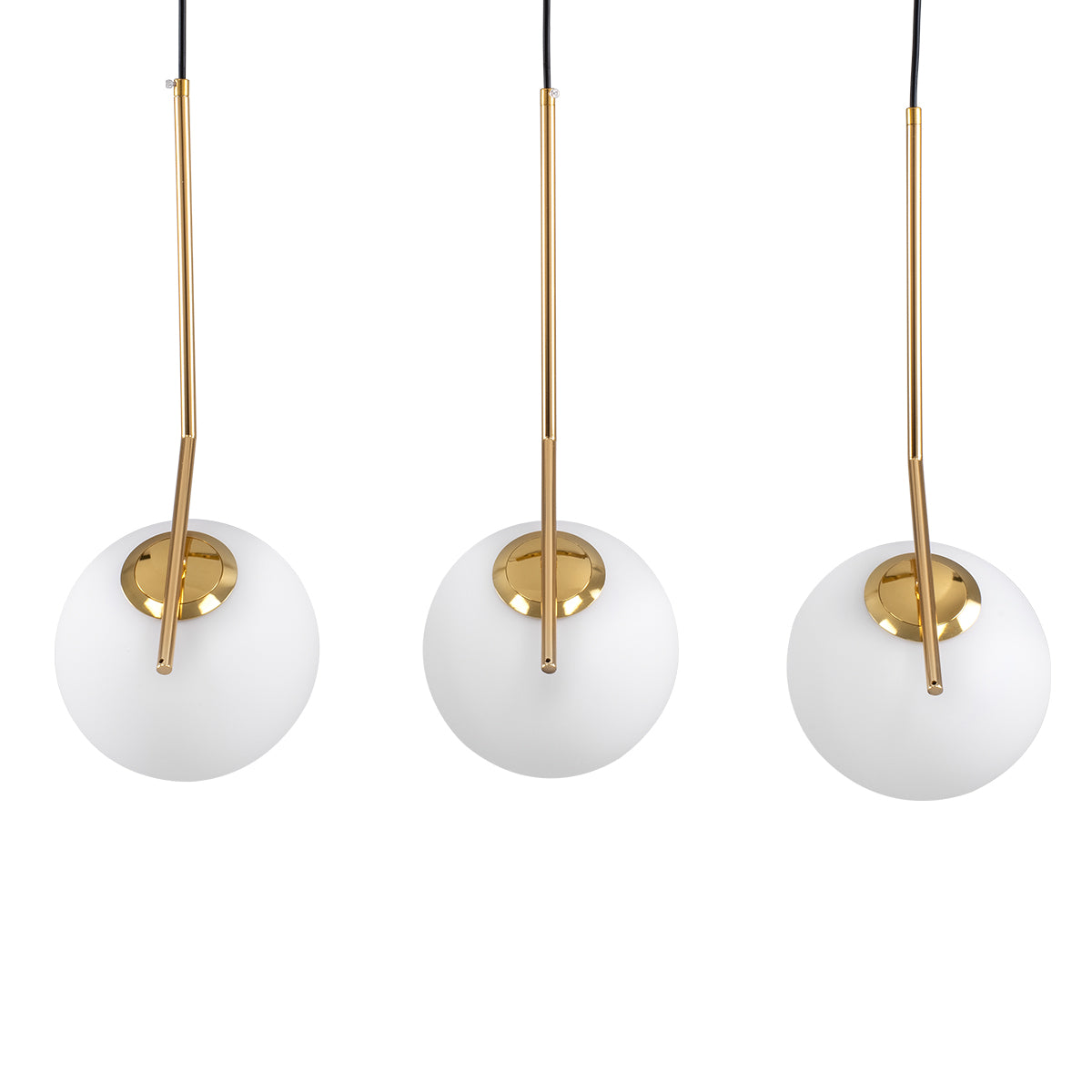 MONROE 00955 Μοντέρνο Κρεμαστό Φωτιστικό Οροφής με Ντουί 3 x E27 AC 220-240V IP20 - Χρυσό & Λευκό - Μ74 x Π25 x Υ50