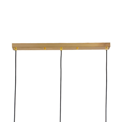 MONROE 00955 Μοντέρνο Κρεμαστό Φωτιστικό Οροφής με Ντουί 3 x E27 AC 220-240V IP20 - Χρυσό & Λευκό - Μ74 x Π25 x Υ50