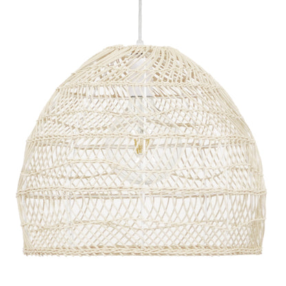 MALIBU 00968 Boho Κρεμαστό Φωτιστικό Οροφής με Ντουί 1 x E27 AC 220-240V IP20 - Μπεζ - Μ40 x Π40 x Υ35