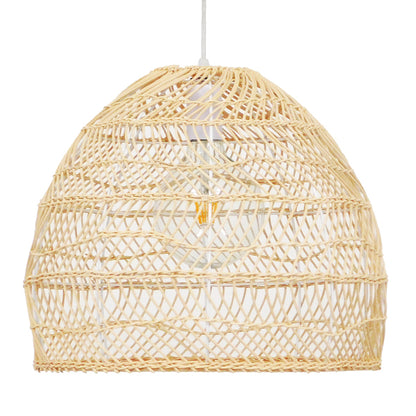 MALIBU 00973 Boho Κρεμαστό Φωτιστικό Οροφής με Ντουί 1 x E27 AC 220-240V IP20 - Μπεζ - Μ40 x Π40 x Υ35