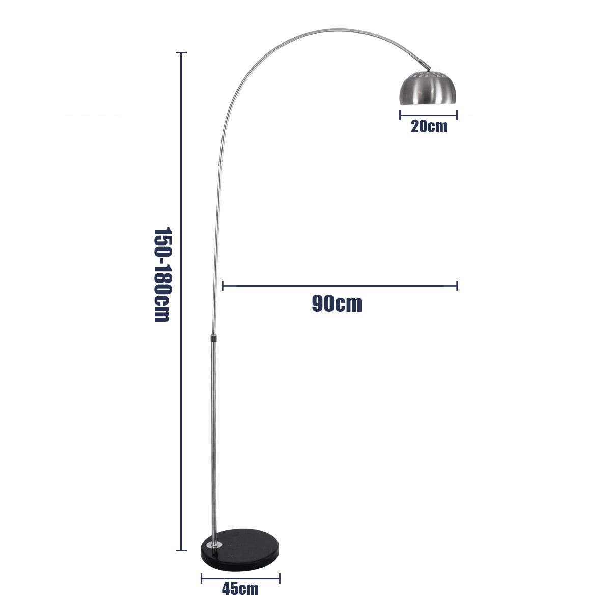 PRAGUE 00989 Μοντέρνο Επιδαπέδιο Φωτιστικό με Ντουί 1 x E27 AC 220-240V IP20 - Νίκελ Βούρτσας - Μ90 x Π29.5 x Υ180