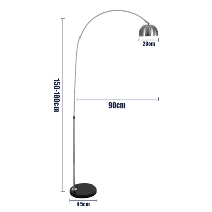 PRAGUE 00989 Μοντέρνο Επιδαπέδιο Φωτιστικό με Ντουί 1 x E27 AC 220-240V IP20 - Νίκελ Βούρτσας - Μ90 x Π29.5 x Υ180