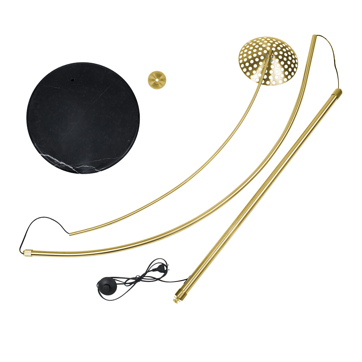 PRAGUE 00992 Μοντέρνο Επιδαπέδιο Φωτιστικό με Ντουί 1 x E27 AC 220-240V IP20 - Χρυσό Βούρτσας - Μ210 x Π45 x Υ220