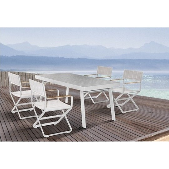 Clint Πολυθρόνα Σκηνοθέτη Λευκή 56x56x88