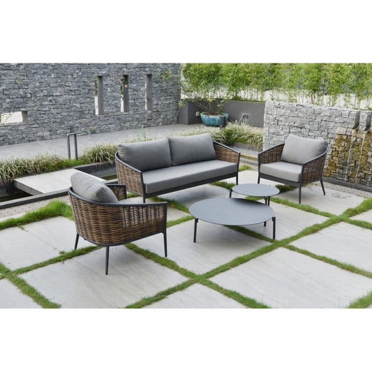 Musses Rattan Set Ανθρακί