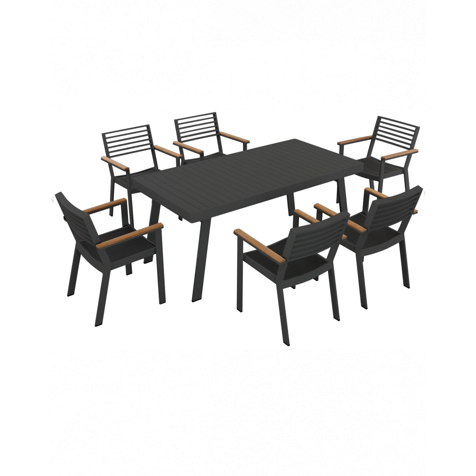 York/D7 Dining Set Ανθρακί