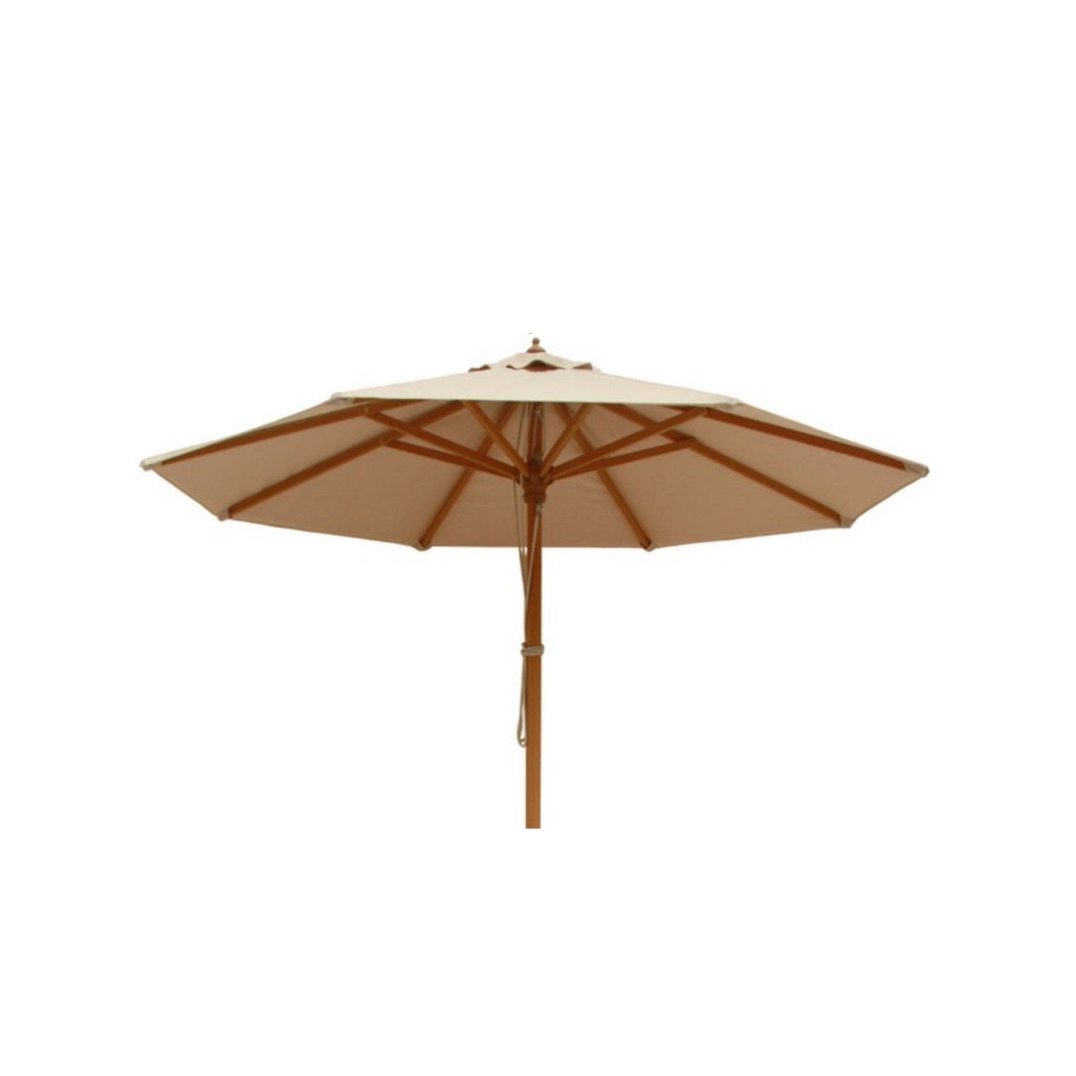 Fiji Ομπρέλα ALU. Teak-Polyester Μπεζ 200x200εκ