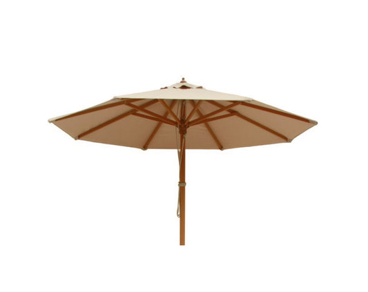 Fiji Ομπρέλα ALU. Teak-Polyester Μπεζ 200x200εκ