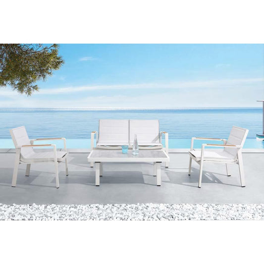 Nofi 2.0-2 Lounge Set Λευκό-Γκρι