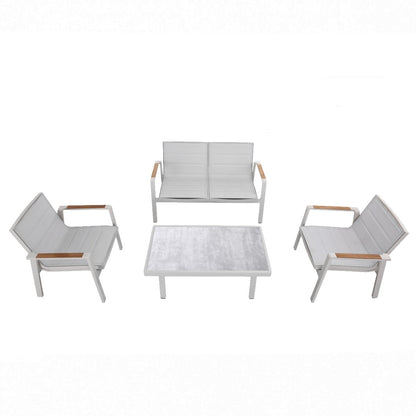 Nofi 2.0-2 Lounge Set Λευκό-Γκρι