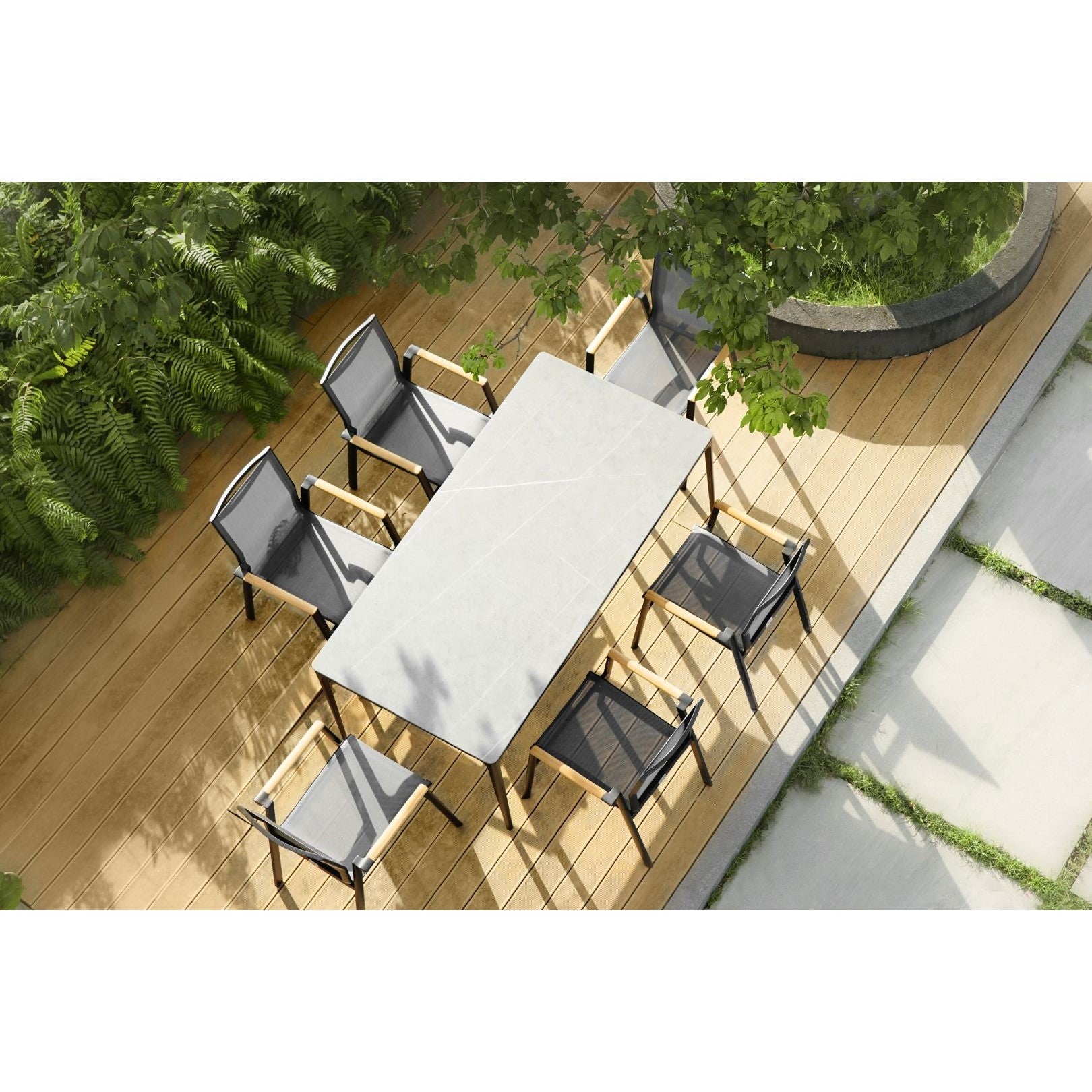 Aspen/D7-Ανθρακί Dining Set