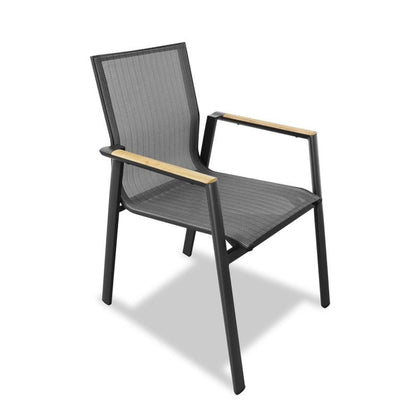 Aspen Πολυθρόνα Ανθρακί Αλουμινίου 67x58x88