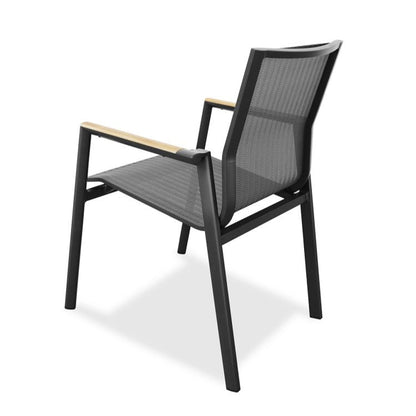 Aspen Πολυθρόνα Ανθρακί Αλουμινίου 67x58x88