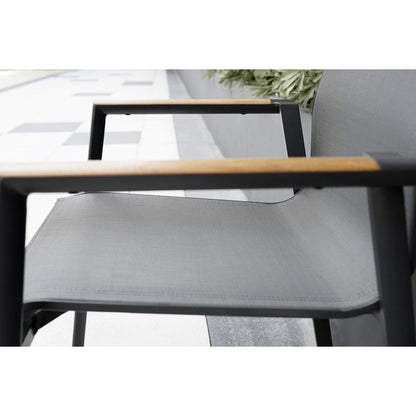 Aspen Πολυθρόνα Ανθρακί Αλουμινίου 67x58x88