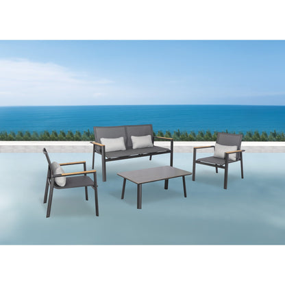 Aspen-2/Ανθρακί Lounge Set