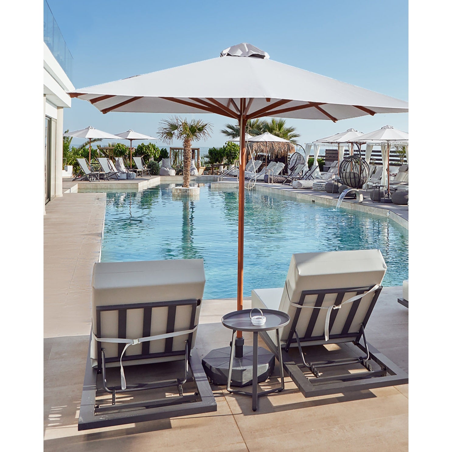 Lugano/SW Ομπρέλα Αλουμινίου Απομίμηση Ξύλου 230x230x240