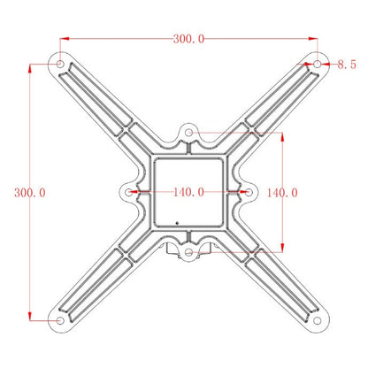 Corno Βάση Τραπεζιού Μαύρη 68x68x72