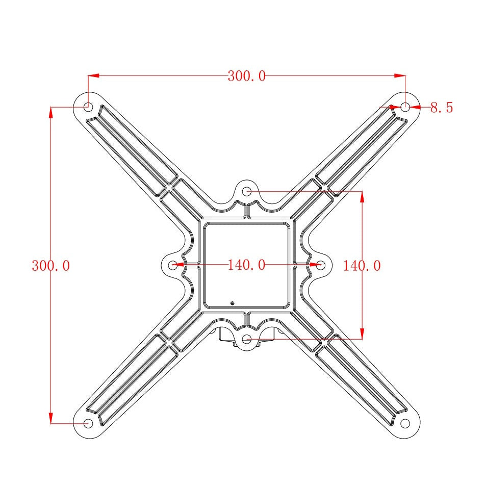 Miffy/R Folding Βάση Τραπεζιού Μαύρο Σαγρέ 60x60x72