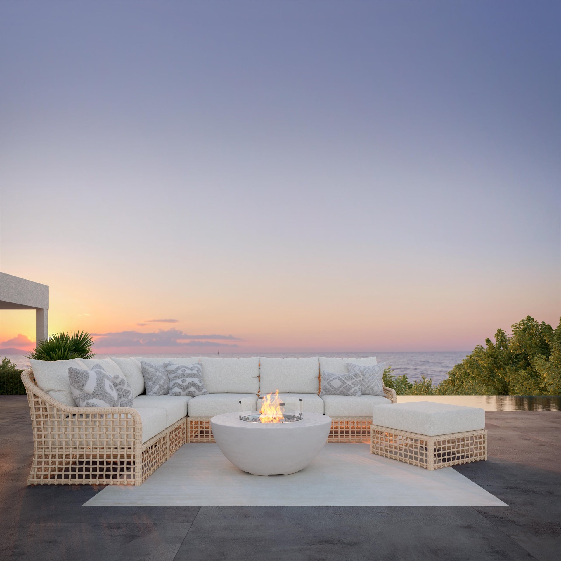 Kiawah/C Γωνιακό Set 8 Τεμαχίων