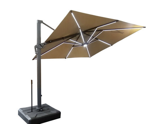 Roma/C DELUXE Γωνιακή Ομπρέλα Αλουμινίου 400x400x310