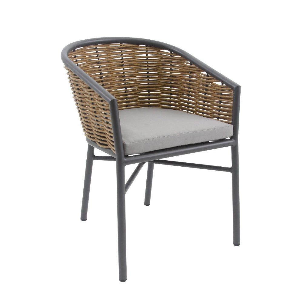 Ripon/P Πολυθρόνα Αλουμινίου/Wicker