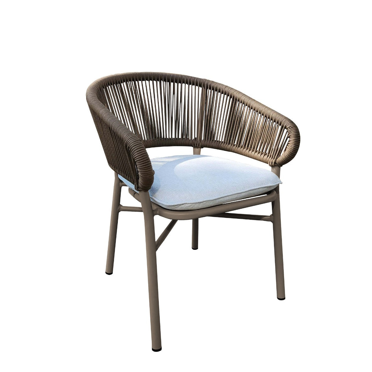 Berry/P Πολυθρόνα Αλουμινίου/Σχοινί 60x58x76