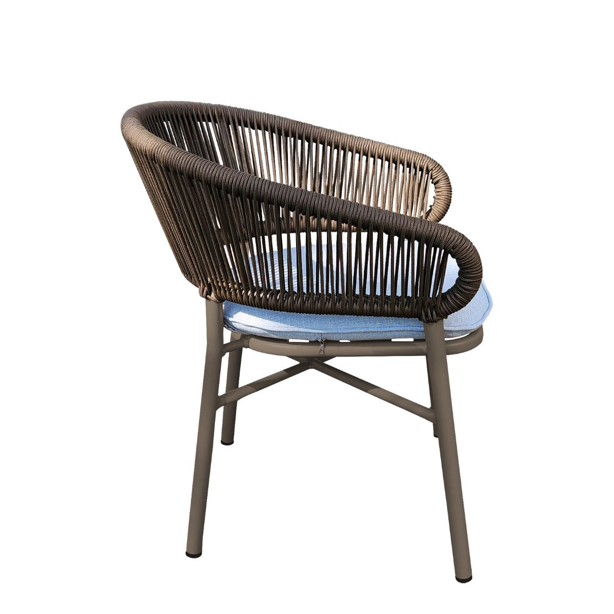 Berry/P Πολυθρόνα Αλουμινίου/Σχοινί 60x58x76