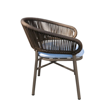 Berry/P Πολυθρόνα Αλουμινίου/Σχοινί 60x58x76