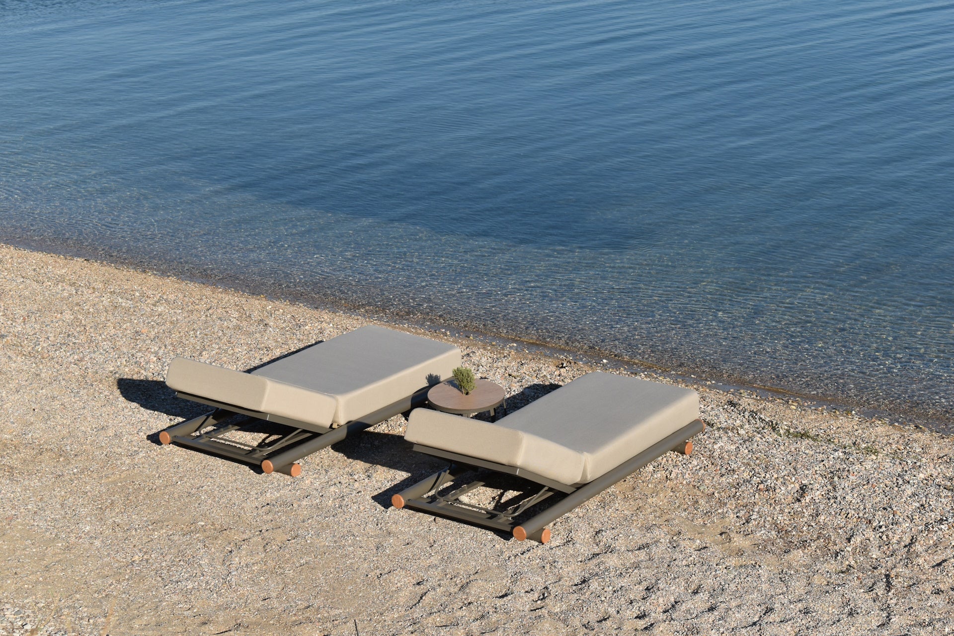 Cayenne/Taupe Ξαπλώστρα Αλουμινίου 200x93x35