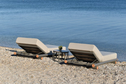 Cayenne/Taupe Ξαπλώστρα Αλουμινίου 200x93x35