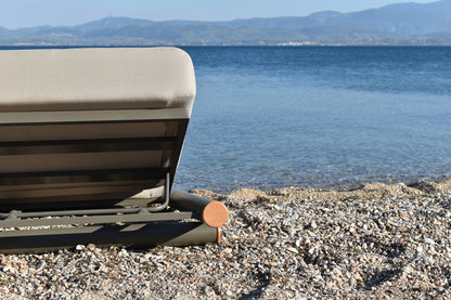 Cayenne/Taupe Ξαπλώστρα Αλουμινίου 200x93x35