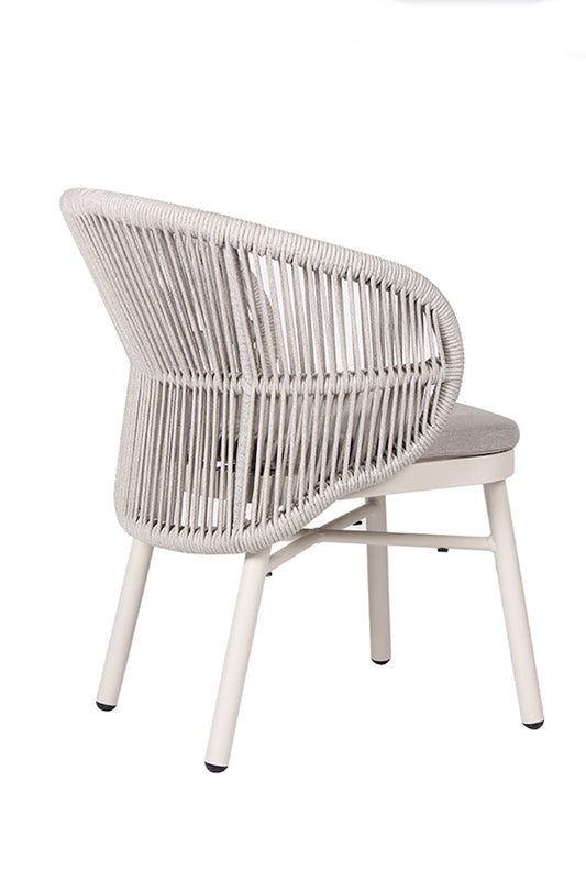 Global/P Grey-White Πολυθρόνα 64x60x77