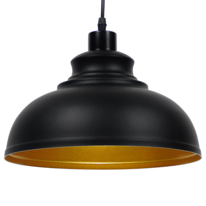 ANDY 01000 Μοντέρνο Κρεμαστό Φωτιστικό Οροφής Μονόφωτο Μαύρο Μεταλλικό Καμπάνα Φ35 x Υ28cm